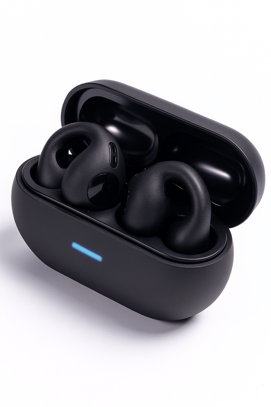 Wireless Bluetooth 5.3 Ear Clip Earbuds – Secure Fit, Deep Bass & Touch Control